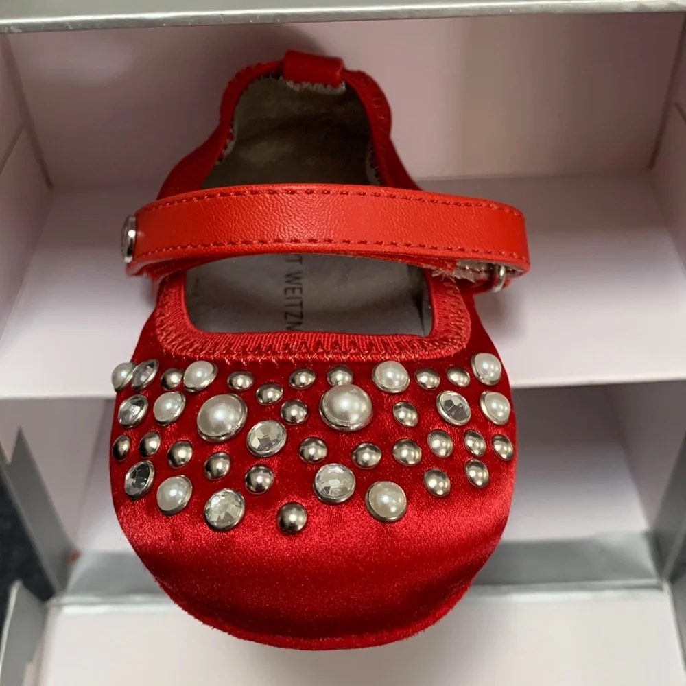 Stuart Weitzman Baby Pearl Dancer Shoe NEW!